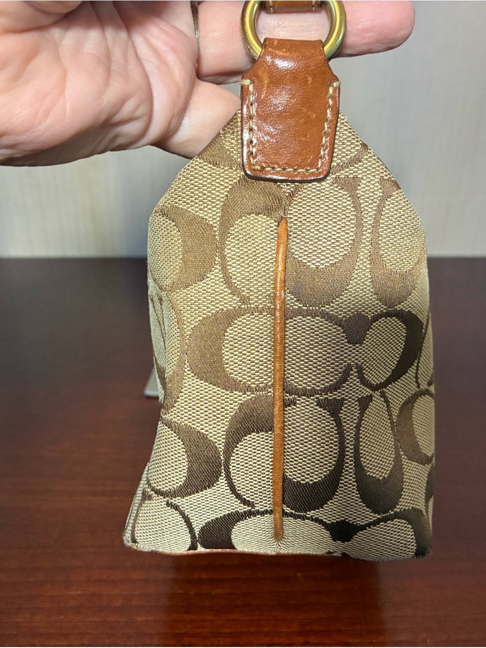 Coach Signature Jacquard Mini Bag with Tassel - Picture 3 of 6